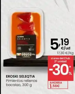 Eroski EROSKI SELEQTIA Pimientos rellenos oferta