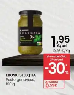 Eroski EROSKI SELEQTIA Pesto genovese oferta