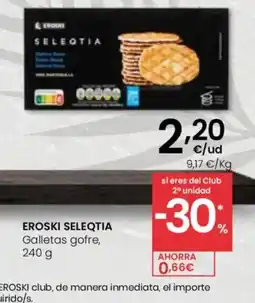 Eroski EROSKI SELEQTIA Galletas gofre oferta