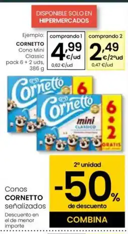 Eroski CORNETTO Cono Mini Classic oferta
