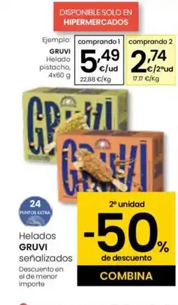 Eroski GRUVI Helado pistacho oferta
