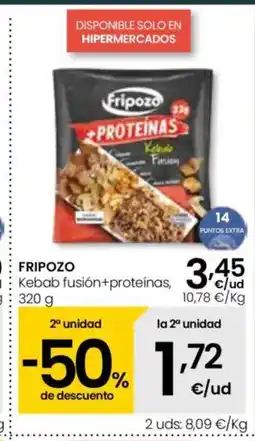 Eroski FRIPOZO Kebab fusión+proteínas oferta