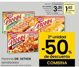 Eroski DR. OETKER Pannini de Jamón y Queso oferta