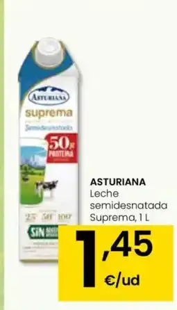Eroski ASTURIANA Leche semidesnatada Suprema oferta