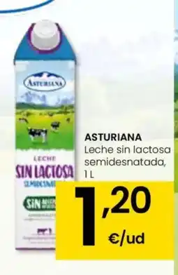 Eroski ASTURIANA Leche sin lactosa semidesnatada oferta