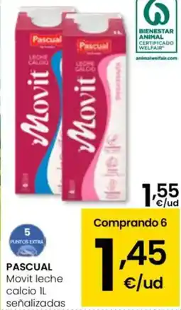 Eroski PASCUAL Movit leche calcio oferta