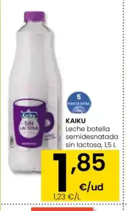 Eroski KAIKU Leche botella semidesnatada sin lactosa oferta