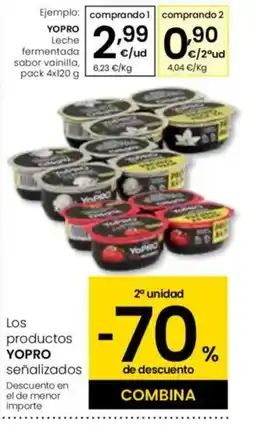 Eroski YOPRO Leche fermentada sabor vainilla oferta