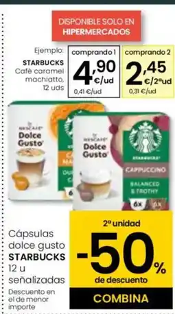 Eroski STARBUCKS Café caramel machiatto oferta