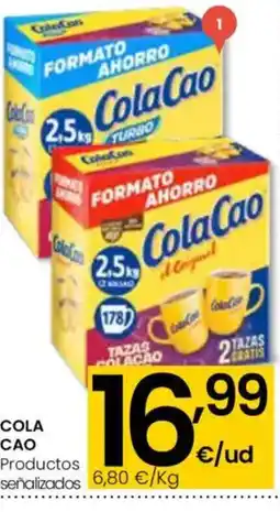 Eroski COLA CAO Productos señalizados oferta