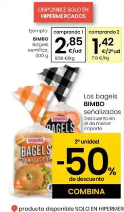 Eroski BIMBO Bagels semillas oferta