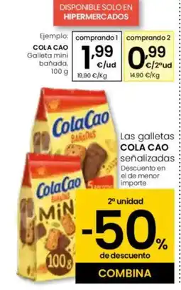 Eroski COLA CAO Galleta mini bañada oferta