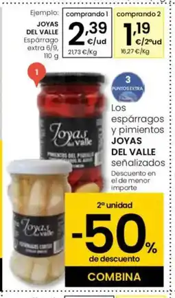 Eroski JOYAS DEL VALLE Espárragos extra oferta