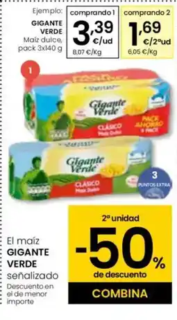 Eroski GIGANTE VERDE Maiz dulce oferta