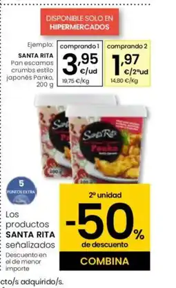 Eroski SANTA RITA Pan escamas crumbs estilo japonés Panko oferta
