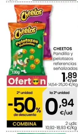 Eroski CHEETOS Pandilla y pelotazos referencias señalizadas oferta