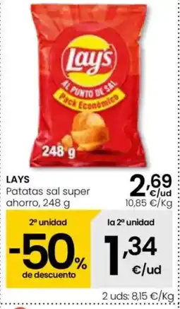 Eroski LAY'S Patatas sal super ahorro oferta
