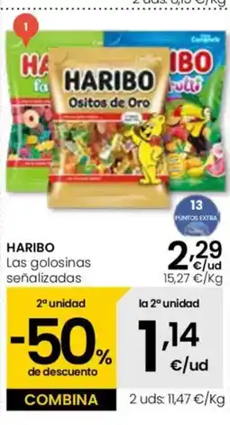 Eroski HARIBO Las golosinas señalizadas oferta