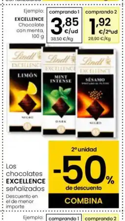 Eroski EXCELLENCE Chocolate con menta oferta