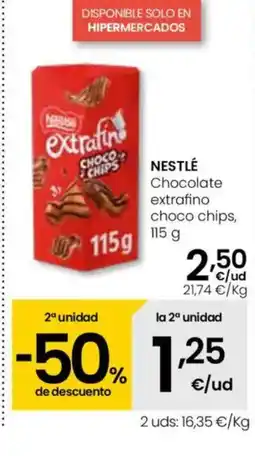 Eroski NESTLÉ Chocolate extrafino choco chips oferta
