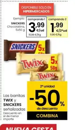Eroski SNICKERS Chocolatina oferta