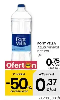 Eroski FONT VELLA Agua mineral natural oferta