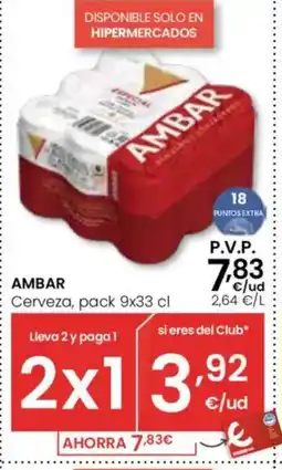 Eroski AMBAR Cerveza oferta