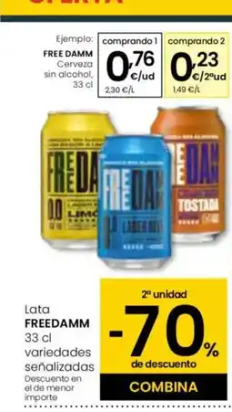 Eroski FREE DAMM Cerveza sin alcohol oferta