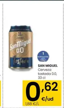 Eroski SAN MIGUEL Cerveza tostada 0.0 oferta