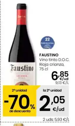 Eroski FAUSTINO Vino tinto D.O.C. Rioja crianza oferta