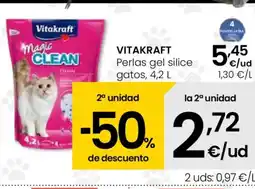 Eroski VITAKRAFT Perlas gel silice gatos oferta