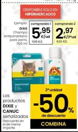 Eroski DIXI Champú antiparasitario para perro oferta