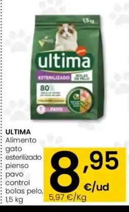 Eroski ULTIMA Alimento gato esterilizado pavo control bolas pelo oferta