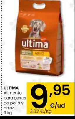 Eroski ULTIMA Alimento para perros de pollo y arroz oferta