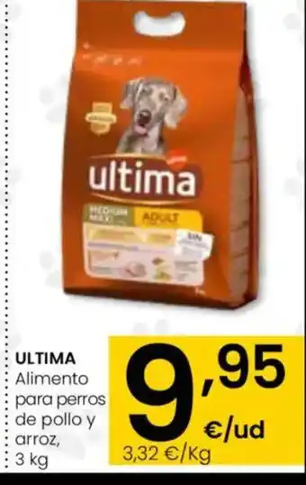 Eroski ULTIMA Alimento para perros de pollo y arroz oferta