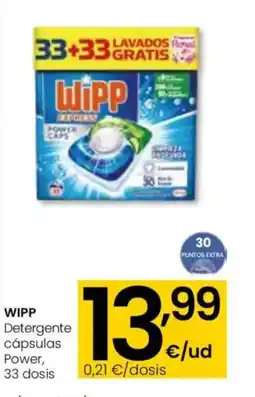 Eroski WIPP Detergente cápsulas Power oferta