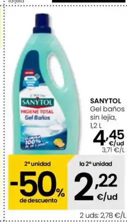 Eroski SANYTOL Gel baños sin lejía oferta