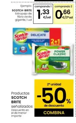 Eroski SCOTCH-BRITE Estropajo de fibra verde gigante oferta