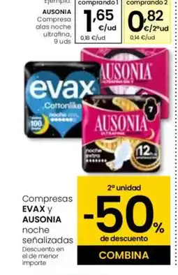 Eroski AUSONIA Compresa alas noche oferta