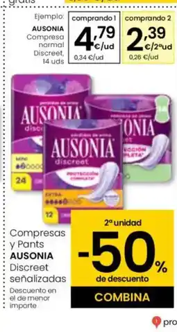 Eroski AUSONIA Compresa normal oferta
