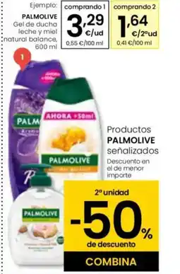 Eroski PALMOLIVE Gel de ducha leche y miel natural balance oferta