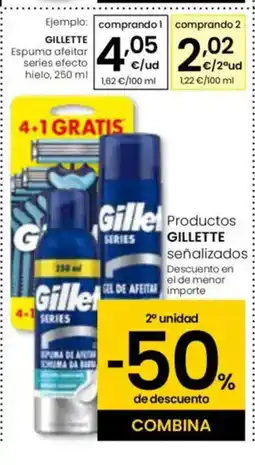 Eroski GILLETTE Espuma afeitar series efecto hielo oferta