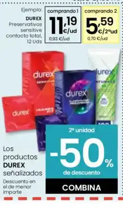 Eroski DUREX Preservativos sensitive contacto total oferta