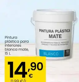 Eroski Pintura plástica para interiores blanca mate oferta