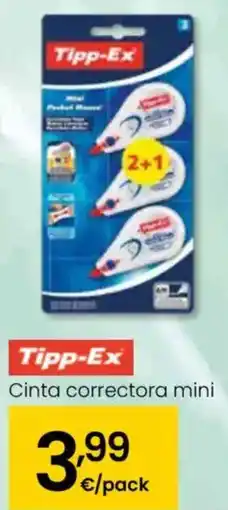 Eroski TIPP-EX Cinta correctora mini 3 uds oferta