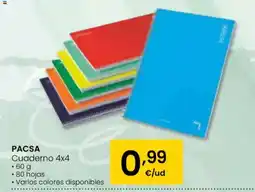 Eroski PACSA Cuaderno oferta