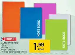 Eroski STABILO Cuaderno folio oferta