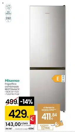 Eroski HISENSE Frigorífico combinado RB372N4ACE oferta