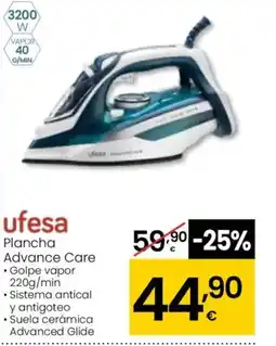 Eroski UFESA Plancha Advance Care oferta