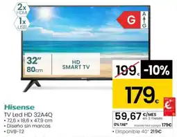 Eroski HISENSE TV Led HD 32A4Q oferta